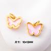 Colgante antiguo de cuentas incrustadas en oro mate mariposa delfín cola de pez accesorios de joyería pulsera de cuerda trenzada hecha a mano para manualidades colgante