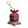 Atravessando a Fronteira Quente Natal Novos Produtos Corda de Cânhamo de Natal Pingente Pendente para Árvore de Natal Xadrez Vermelho Pingente de Decoração de Natal