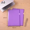 Pasta de arquivo transparente espessa em forma de L para publicidade, pasta de documentos A4 personalizada, armazenamento de papel de teste de desenho animado em PP, apenas para uso em escritório e estudante