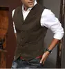 Coletes Masculinos de Venda Quente Transfronteiriços, Coletes Elegantes Retrô Britânicos em Espinha de Peixe, Roupa Casual de Trabalho, Coletes Slim em Estoque