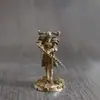 Figurillas de modelo de dragón de cobre macizo y soldado subterráneo, juguetes de cobre blanco y latón, adornos para juegos de mesa, piezas de ajedrez para colección