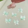 Joyería para Uñas Bicolor Alas de Mariposa Combinación de Resina Pequeña Fresca Decoración de Uñas de Media Ala Bolsa de Material para Usar Armadura