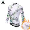 XINTOWN roupas de ciclismo outono e inverno top longo roupas de ciclismo quentes top feminino de manga longa top de ciclismo com forro de fleece