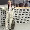 Conjunto deportivo de primavera y otoño para niñas, colección de otoño 2026, nuevo conjunto casual de dos piezas elegante y moderno para niñas mayores