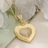 Collar Colgante de Corazón con Circonita Chapado en Oro de 18 Quilates de Cobre de Nicho Europeo y Americano de Gama Alta para Mujer Cadena de Clavícula de Lujo Accesible Nuevo
