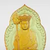 Estátua de Buda Ksitigarbha Iluminada para Paredes de Templo, Estátuas de Buda de Vidro para Templos Budistas, Fábrica de Azulejos de Buda de Vidro