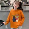 Camiseta Blanca Elegante de Manga Larga para Niñas, Camiseta Base de Algodón Puro para Primavera y Otoño, Ropa de Otoño para Bebés, Top de Cuello Redondo Infantil, Moderno