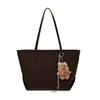 Bolsa Feminina Estilo Britânico Outono e Inverno Xadrez Moda Estilo College Transfronteiriça 2025 Bolsa de Ombro Grande Capacidade Bolsa Tote Estilo Preguiçoso