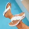 Sandalias de cuña casuales cómodas para mujer de talla grande, modelo nuevo de verano 2026, de comercio exterior, con estampado floral, tipo slip-on, talla única