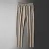 Calça Esportiva Casual de Seda de Gelo de Secagem Rápida para Homens de Verão Calça Longa Fina de Pai Calça Elástica Solta para Meia-Idade e Idosos