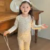 2026 Nuevo Conjunto de Ropa de Otoño para Bebé Algodón Puro Clase A Pijama Infantil Niñas Pequeñas Ropa Interior Térmica Engrosada Niños