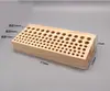 Soporte de almacenamiento DIY de cuero para herramientas para artesanías de cuero, tallado de cuero, punzonado y punzones, hecho de madera de pino, con 46 o 98 agujeros