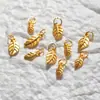 Plata 925 Accesorios DIY Pulsera Pulsera Chapado en Oro Ramas Doradas Hojas de Jade Hojas de Arce Accesorios Pulsera Colgante Pequeño