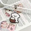 Llavero de pareja de gatitos lindos colgante de dibujos animados pequeño regalo para amigos decoración de mochila accesorio acrílico