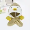 Gorros de Otoño e Invierno para Mujer, Bufanda Linda de Felpa, Calentador de Cuello Integrado Engrosado, Gorro de Felpa para Ciclismo, Gorro Cálido con Protección para los Oídos