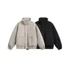 Ropa Vintage 25 Invierno Nuevo Estilo Japonés Simple Color Sólido Cuello Alto Impermeable 90 Pluma de Pato Blanco Ropa de Trabajo Chaqueta de Plumas Abrigo
