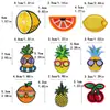 Estoque de fábrica direto série de frutas abacaxi limão adesivos de tecido bordados acessórios acessórios para bagagem adesivos de patch bordados