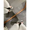 Zapatos de ballet retro para mujer estilo Grapema que aumentan la altura, con crin de caballo, estampado de leopardo, lunares, adecuados para faldas, con lazo y diseño bajo