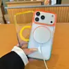 Funda de teléfono con soporte magnético giratorio degradado adecuada para iPhone 18 Pro Max, Funda protectora simple anticaídas para Apple 17