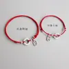 Pulsera con Hebilla Segura de Plata Nafu para Niñas, Lujo Ligero de Nicho, Cordón Rojo, Pulsera Fina de Cadena para Tobillo para Novia, Pulsera
