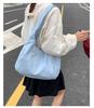 Bolsa Transversal de Ombro Único Fashion Casual Tendência Exquisita Estilosa para Mulheres, Bolsa Tote Unicolor para o Dia a Dia