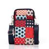 Bolsa de Celular de Tecido Floral para Idosos Bolsa Feminina Mini Bolsa Pequena Bolsa Transversal de Tecido Bolsa de Pulso para Celular Porta-Moedas de Pescoço