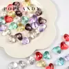 Corazón Acrílico Cuentas Translúcidas Accesorios para Joyería DIY Accesorios para Ropa de Resina Agujero Recto Material para Cuentas Hecho a Mano Tejido