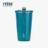 Tyeso Nueva Taza Termo de Acero Inoxidable 304 para Café Taza para Bebidas Frías con Popote Taza para Auto con Hielo Portátil