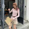 Tiro real: Camiseta de proteção solar leve com decote V e mangas compridas em Lyocell Tencel para mulheres, nova peça de sobrepor slim-fit do início do outono de 2026