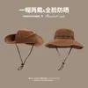 Chapéu de Cowboy Ocidental Retrô Americano Chapéu de Inverno ao Ar Livre para Montanhismo Chapéu de Sol para Viagem Ocidental em Sichuan Chapéu de Pescador com Proteção Solar Masculino