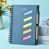 Cuaderno de espiral, bloc de notas creativo, bloc de notas portátil de hojas sueltas, cuaderno de producción A6 para empresas y negocios.