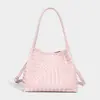 Nova Moda Bolsa de Mão para Mulheres Primavera 2026, Bolsa Tecida Artesanal de Nicho com Acabamento de Luxo, Bolsa Saco de Ombro Cruzado