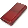 Carteira longa de couro patente com fivela magnética de ozônio russo para mulheres, multi-cartões, porta-moedas, clutch