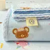 Conjunto de lençol de gaze dupla camada Classe A, capa de edredom respirável, fronha conjunto de três peças para estudantes de dormitório, gaze plissada de algodão puro, fresco para o verão