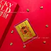 Pegatinas personalizadas de oro macizo para teléfono que traen fortuna con respaldo adhesivo, populares en joyerías, atrayendo clientes, regalos de oro al por mayor