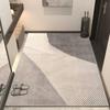 Felpudo de entrada de terciopelo de cristal para el hogar, resistente a la suciedad, absorbente, lavable y recortable.