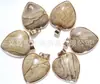 Venta caliente transfronteriza piedra natural ágata piedra de cristal rosa collar con colgante de amor bordeado colgante de corazón de melocotón accesorios de bricolaje