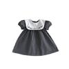 Vestido de una pieza con cuello de muñeca a cuadros para bebé, bordado, para mujer, estilo tesoro, para escalada de pedos, de Ins Summer
