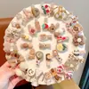Pinza de pelo completa de tela para bebé, no daña el pelo de la niña, linda, súper linda, pinza pequeña para bebé, accesorios para el pelo de color café con leche para niños