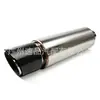Ponteira de escape de aço inoxidável para carro 63-102mm AK fibra de carbono real ponteira de escape silenciador de escape direto, disponível em várias cores