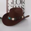 Sombrero de Vaquero Transfronterizo, Sombrero Estilo Bohemio, Sombrero de Vaquero, Ropa de Moda, Accesorios, Cadena para Sombrero de Vaquero al por Mayor