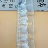 Encaje de Seda de Leche Listo para Usar del Fabricante, Encaje Plisado de Malla, Accesorios para Faldas de Ropa Infantil, Accesorios de Encaje Bordados para DIY