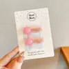 Presilhas de Cabelo Coloridas de Alta Qualidade Estilo Coreano com Laços Laterais Delicados, Grampos Dopamina Fofos para Mulheres