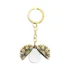 Llavero Transfronterizo Spot Girasol en Blanco Color Láser Material de Impresión Regalo de Vacaciones Llavero de Metal Grabado
