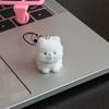 Resina Estampado Lindo Perro Estéreo Colgante para Teléfono Móvil Pareja Hombres y Mujeres Memoria USB Colgante Colgante para Bolso Cadena para Teléfono Móvil Femenino