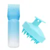 Botella de Limpieza en Seco Popular Transfronteriza para Peluquería y Tinte de Cabello con Escala Cepillo Masajeador para Champú Botella de Champú