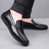 Zapatos tipo mocasín populares para hombre transfronterizos, nuevos para Otoño 2025, de una sola pierna, perezosos, blancos, modernos, para conducir