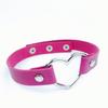 Europeo y Americano Transfronterizo Harajuku pu Punk Cuero Corazón de Durazno Amor Joyería Collar Cadena para el Cuello Cadena para el Cuello