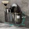 Estante de Almacenamiento para Baño, Estante de Almacenamiento para Cocina, Estante de Caja de Almacenamiento para Lavabo Montado en Pared sin Taladro, Cesta Colgante, Cesta con Ventosa