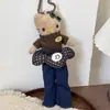 Bolsa Colgante Hello Kitty Piernas Largas Fragancia Ligera Muñeca de Peluche Dibujos Animados Lindo Llavero de Corazón Colgante de Regalo